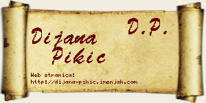 Dijana Pikić vizit kartica